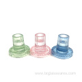 Colored Glass Taper Candle Holder With ribbed Design